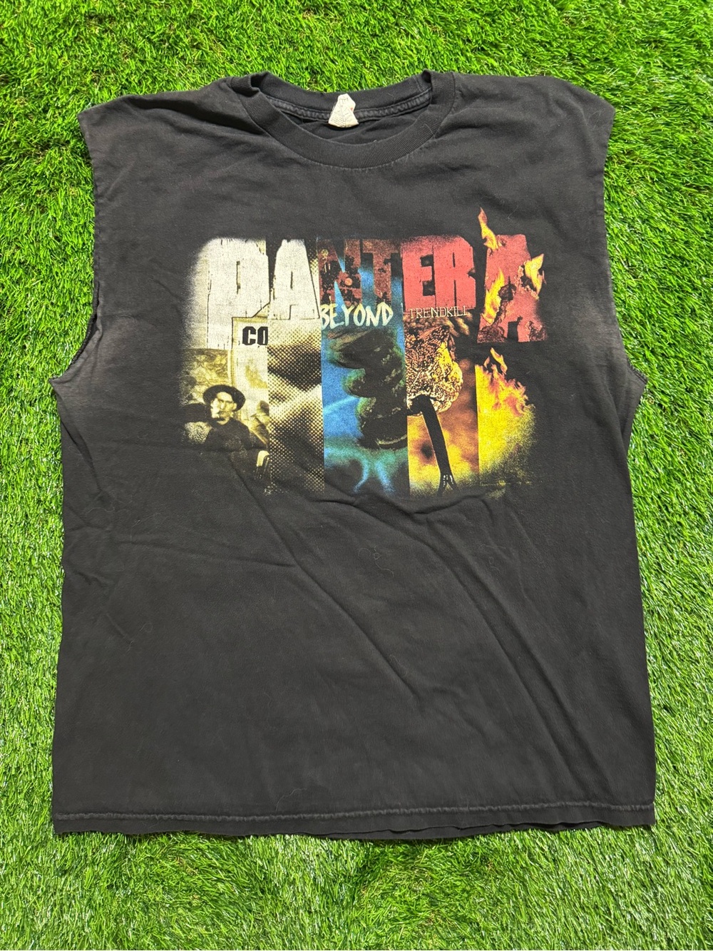 Pantera Far Beyond Trendkill Cut Off Shirt Mens L Y2K Grunge Goth Metal Tee